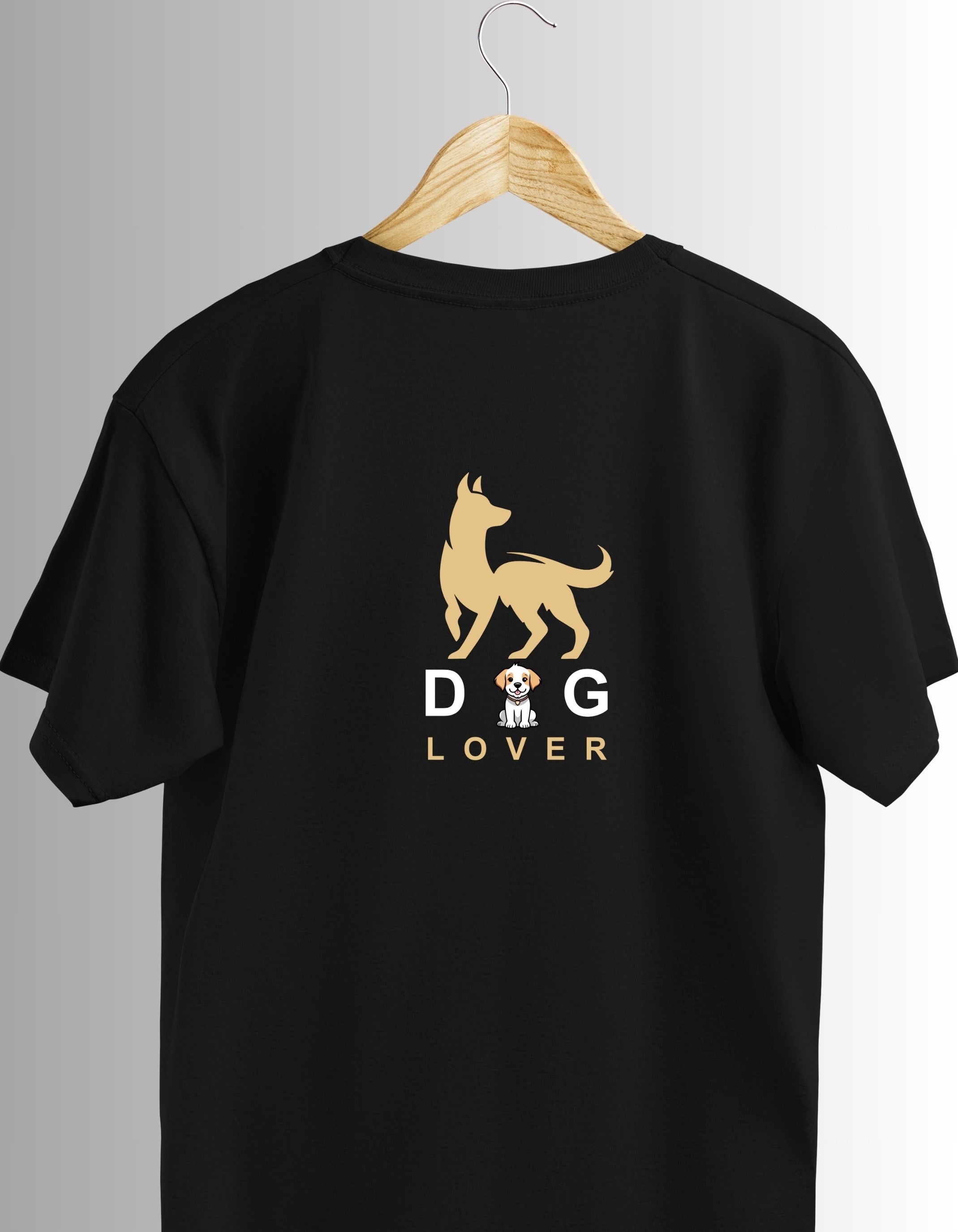 Dog Lover Graphic Black T-Shirt